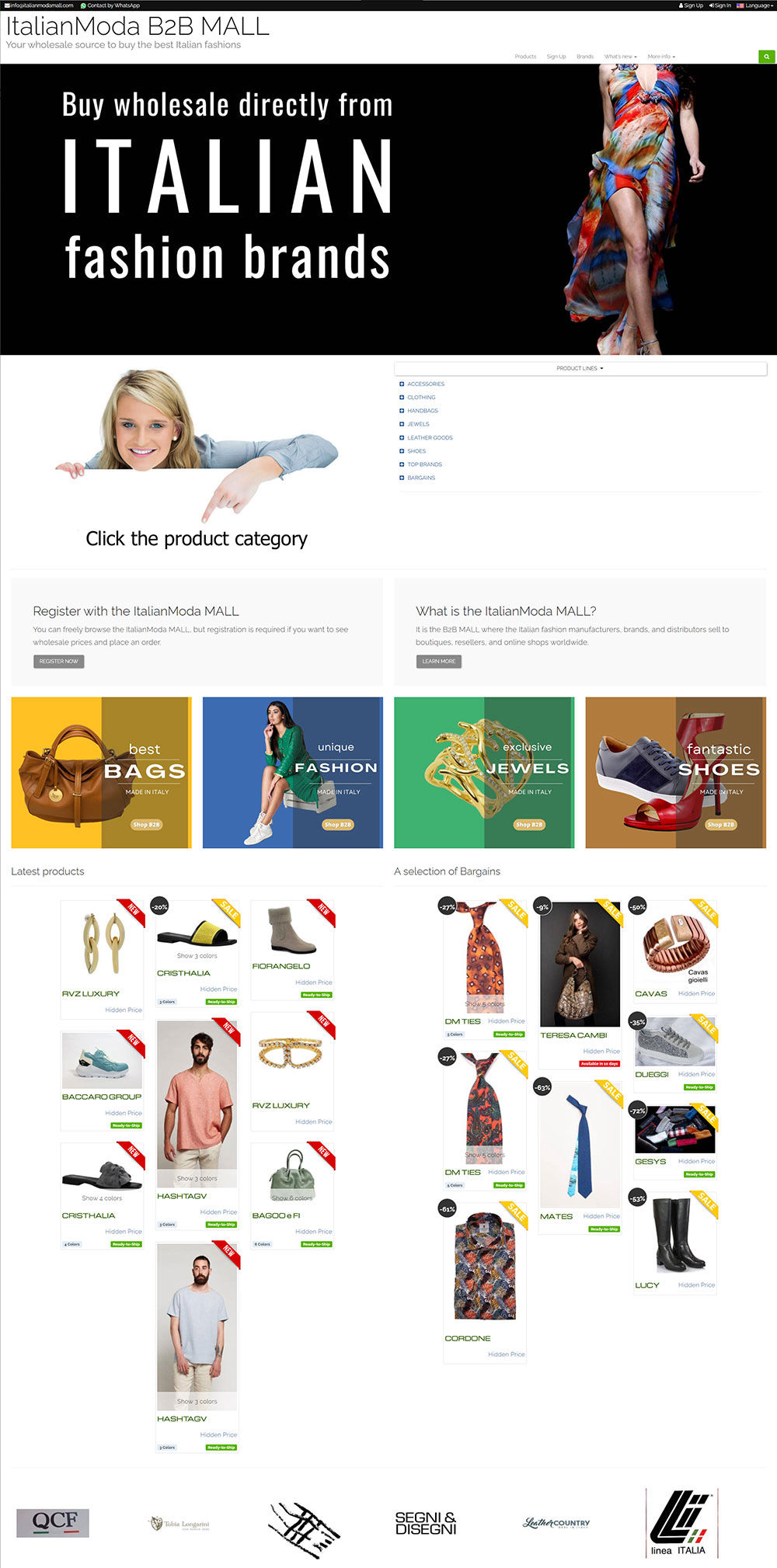 MALL B2B ItalianModa: vendere moda italiana all'estero, ingrosso